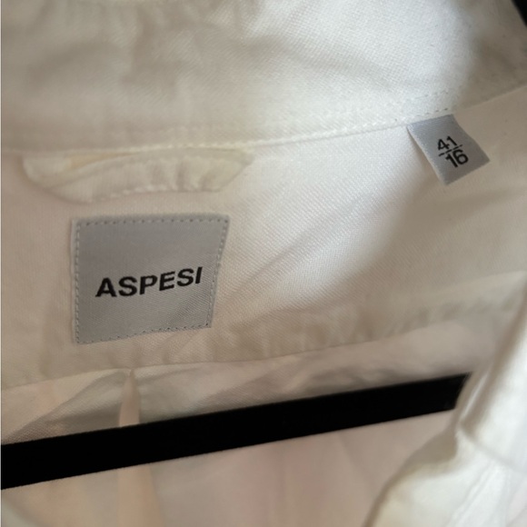 Aspesi White Casual Button Down Shirt Crisp Cotton‎ - Picture 2 of 3